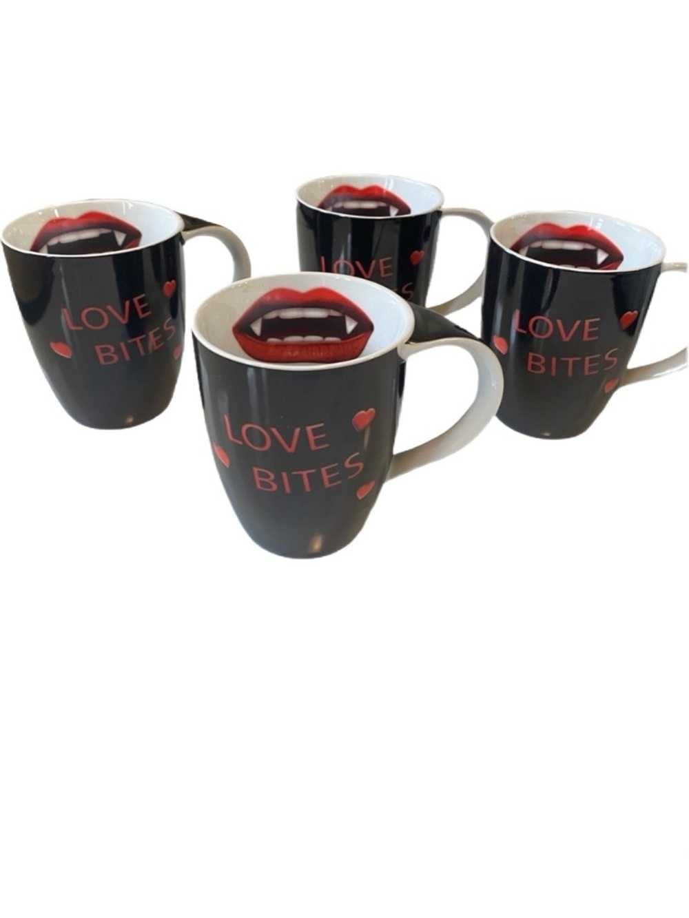 NWT Love Bites Vampire Mug - Set of 4